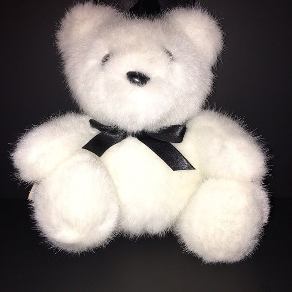 Hallmark 7” White Stuffed Plush Bear Graduate Cap Tassel New - Picture 2 of 7